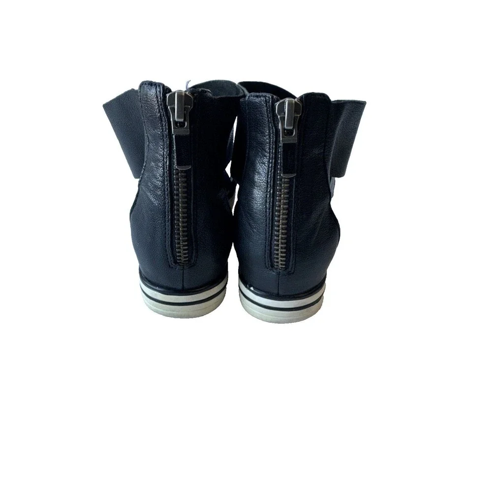 Eileen Fisher Womens Sport Sandal Sz 7 Black Tumbled Leather - Picture 10 of 14